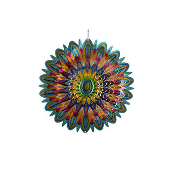 Spirale éolienne mandala : fleur