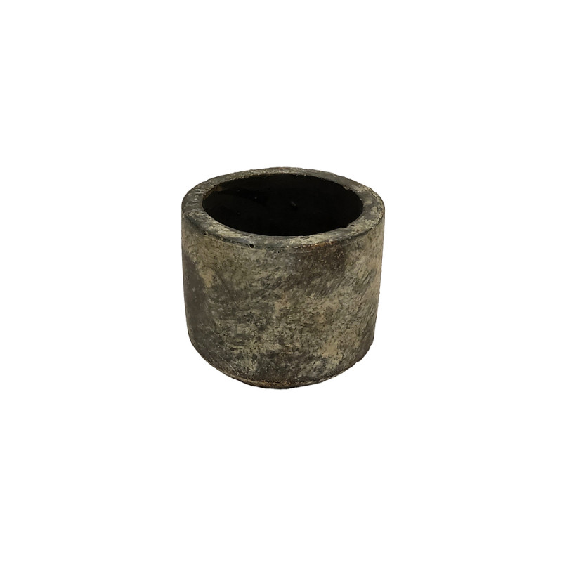 Mini cache-pot Saar earth, coloris gris clair - D.