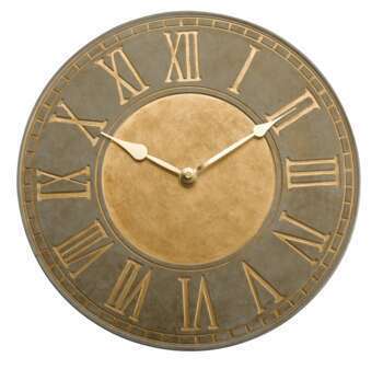 Horloge Horus : dorée, d34cm