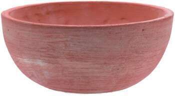 Coupe moderne D. 19 x H. 8 cm terre cuite