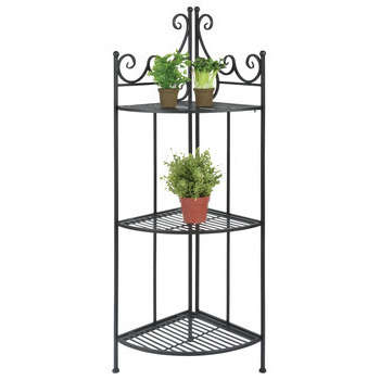 Etagère d'angle pliante (sans vis), en fer L. 31,1