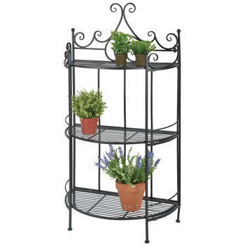 Etagère demi-ronde pliante (sans vis), en fer L. 5