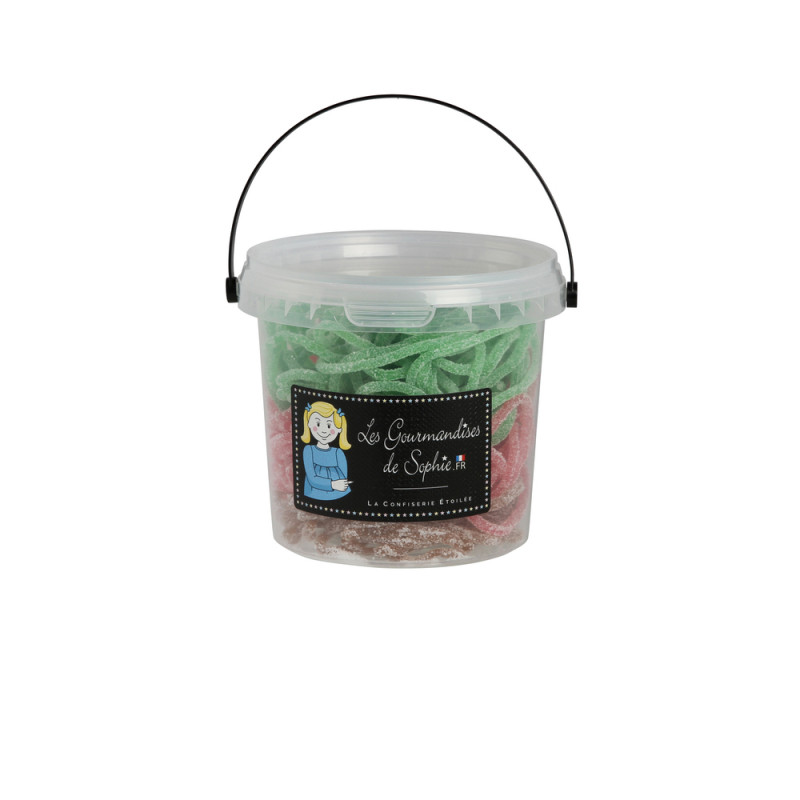 Seau lacets citriques multicolores 210g