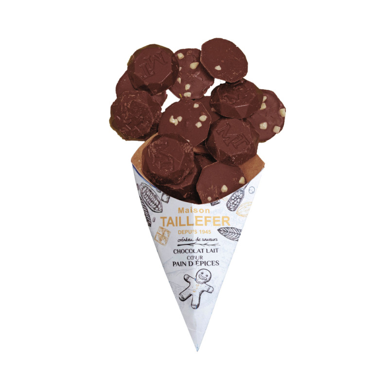 Chocolat au lait cur pain d'épices cornet 130g