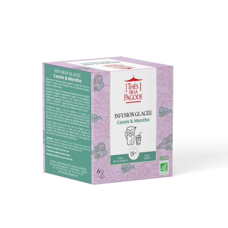 Infusion glacée bio - Cassis menthe 6 sachets