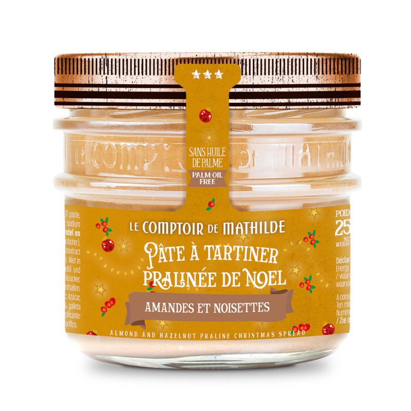 Pâte à tartiner au pralinée, amandes et noisettes