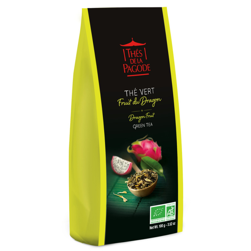 Thé vert bio au fruit du dragon - 100g