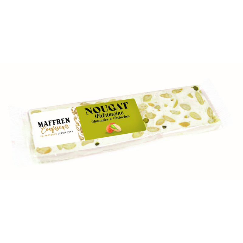 Nougat Patrimoine avec amandes et pistaches : barr