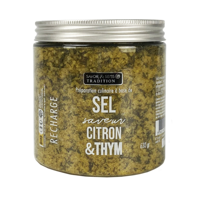 Recharge sel au thym saveur citron - 630g