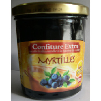 Confiture au miel, le pot de 375g - Myrtille