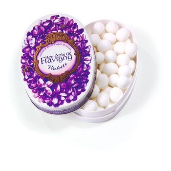 Bonbon Anis de Flavigny: boite ovale 50g violette