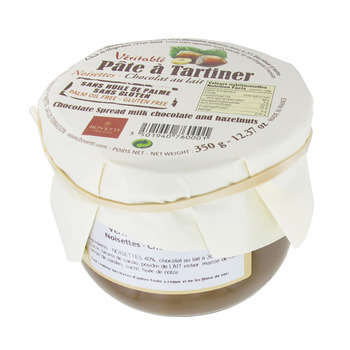 Pâte à tartiner: chocolat lait noisettes 350g