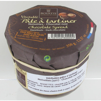Pâte à tartiner: chocolat noir noisettes 350g
