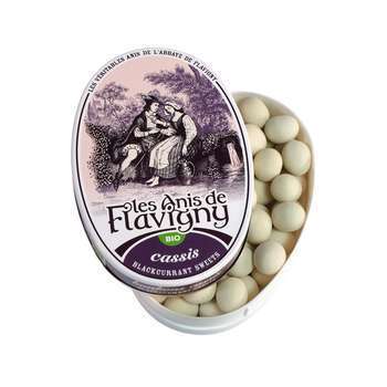 Bonbon Anis de Flavigny: boite ovale 50g cassis bi