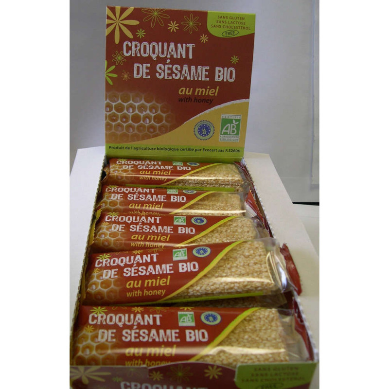 Croquant de sésame au miel bio 30gr