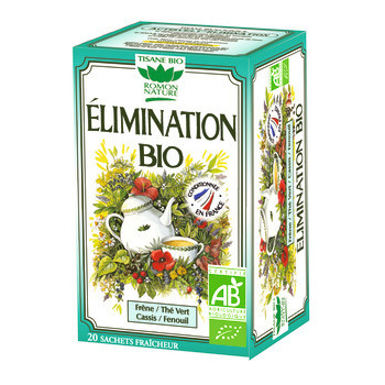 Boîte de tisane bio, pour l'élimination et la dige