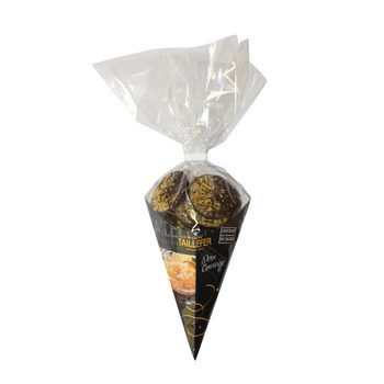 Chocolat noir fourré orange : cornet de 150g