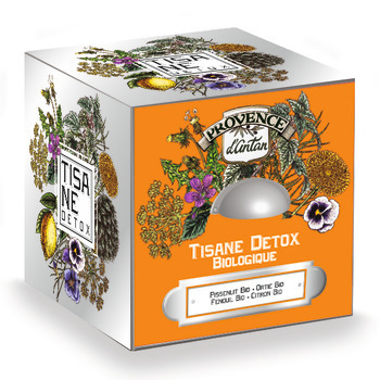 Tisane Detox Bio 60gr, dans cube métal de 24 sache