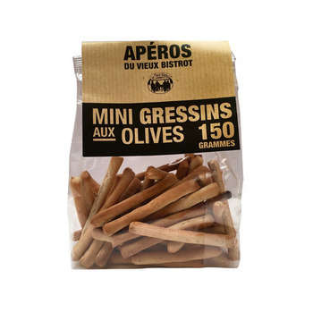 Mini gressins aux olives : 150g