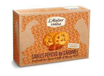 Sablés pépites caramel St Michel : étui, 275g