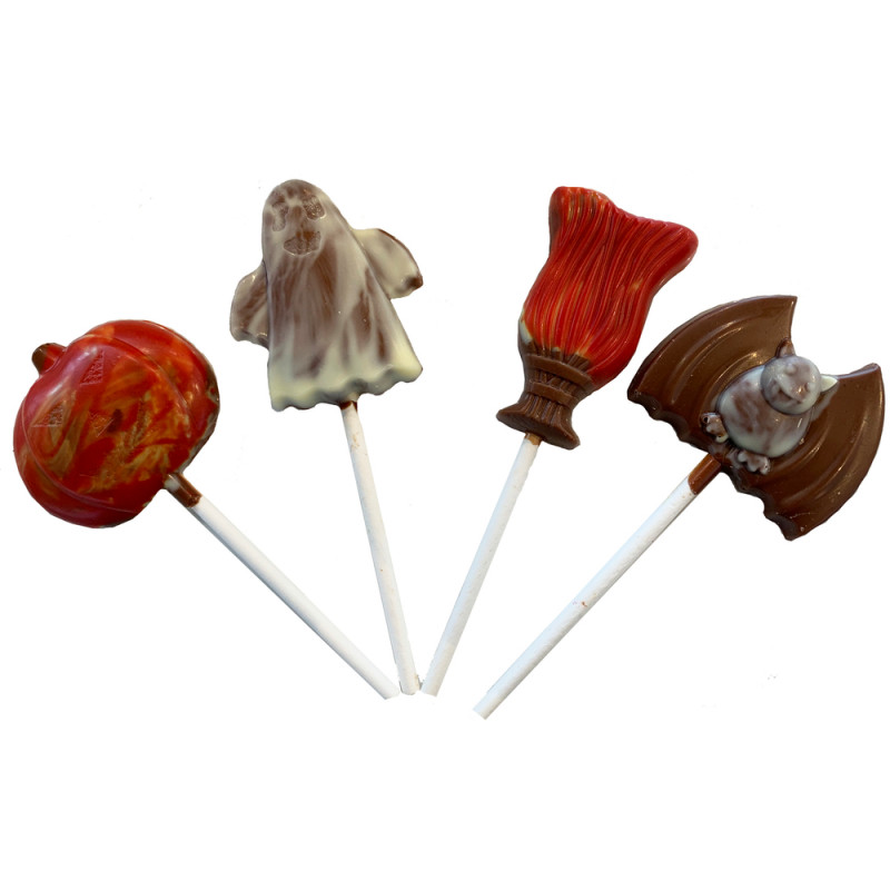 Assortiment de sucettes d'halloween chocolat au la