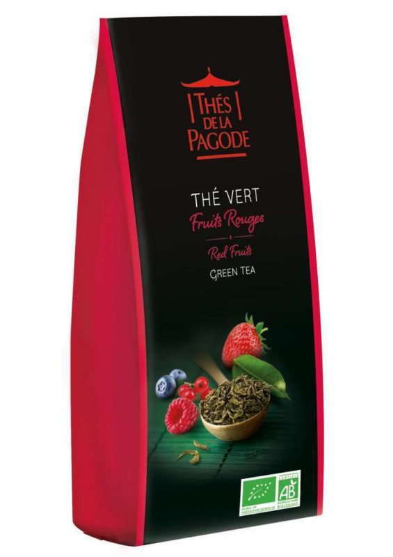 Thé vert fruits rouges bio 100g