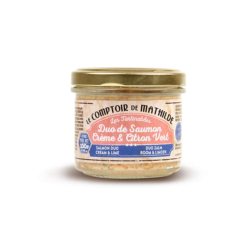 Duo de saumon crème & citron vert 100g