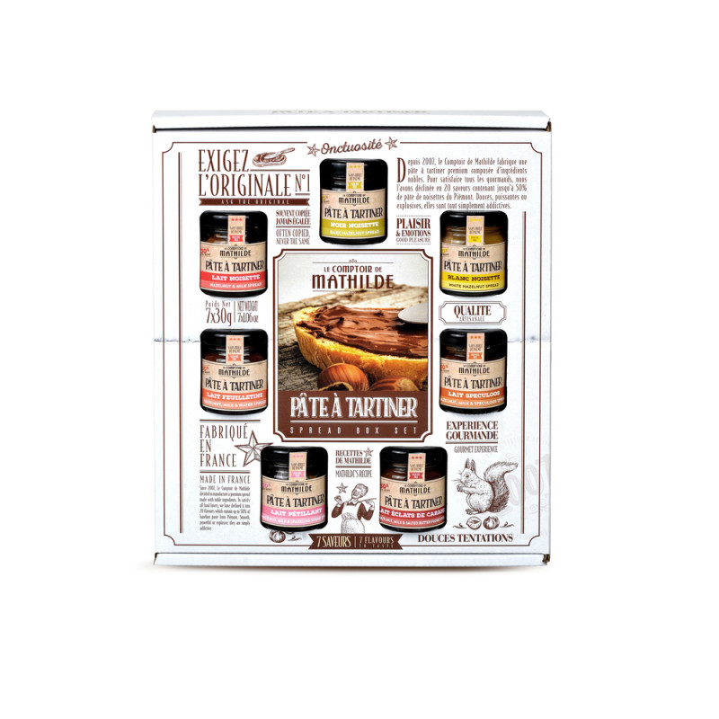 Coffret semainier de pâtes à tartiner, saveurs var