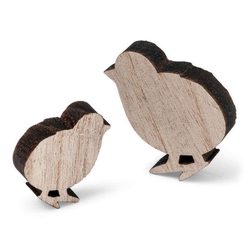 12 Pioupious bois 2,5 et 3,7cm