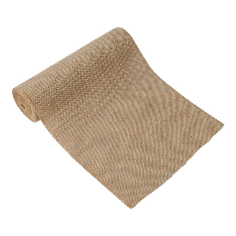 Chemin de table en toile de jute - l. 28cmxL. 5m