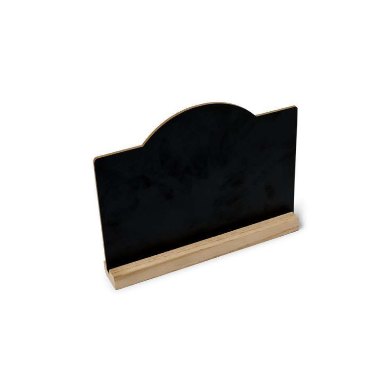 Ardoise sur socle en bois - l. 20xL. 15cm