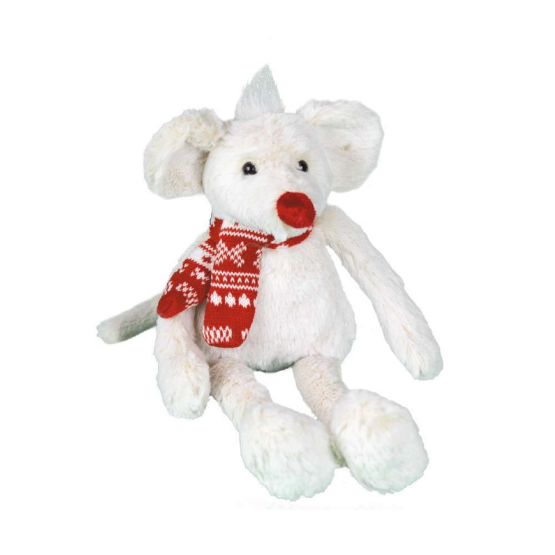 Peluche Souris Echarpe Pattes Longues D35cm