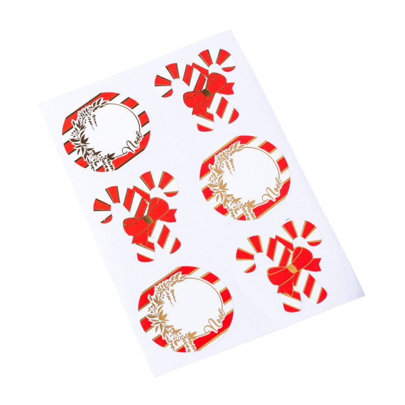 24 stickers Tradi sucre d'orge et couronne - 6cm