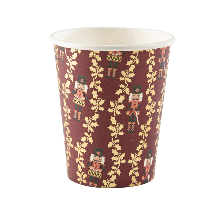 8 gobelets Casse-noisette bordeaux, noir et or - 2