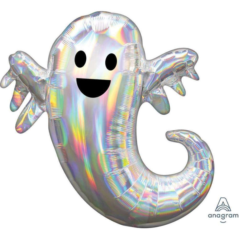 Ballon Halloween feuille alu irisé fantôme