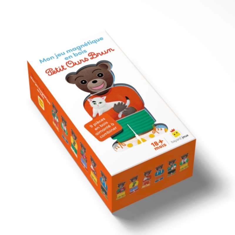 Mon jeu magnétique en bois Petit ours brun