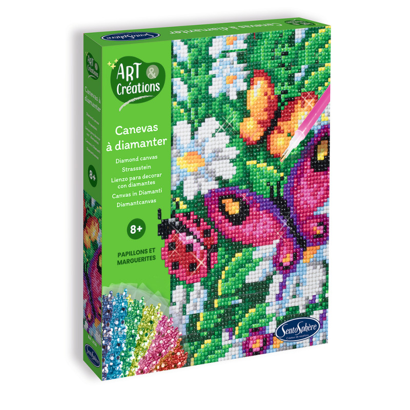 Kit d'art créatif DIY : Canevas à diamanter Papill