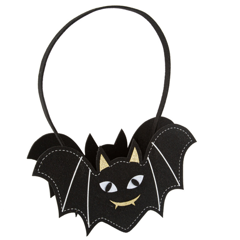 Panier Chauve-souris en feutrine noir 42 x 29 x 10