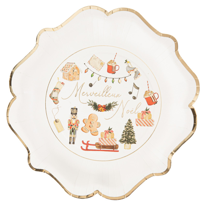 Assiettes Noel Gourmand x8
