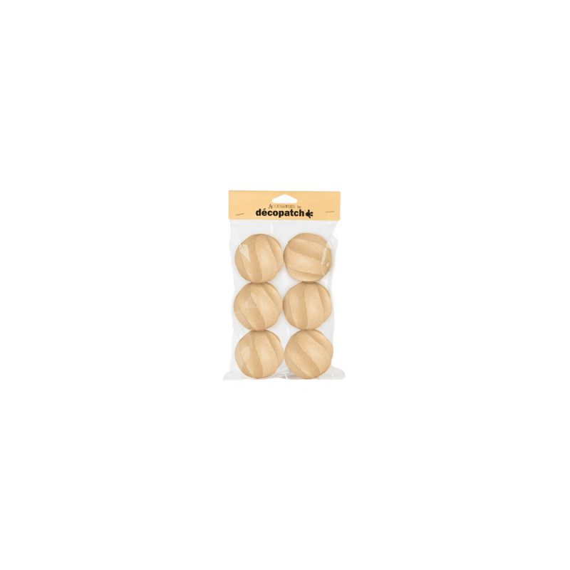 Boules de noël torsadées x 6
