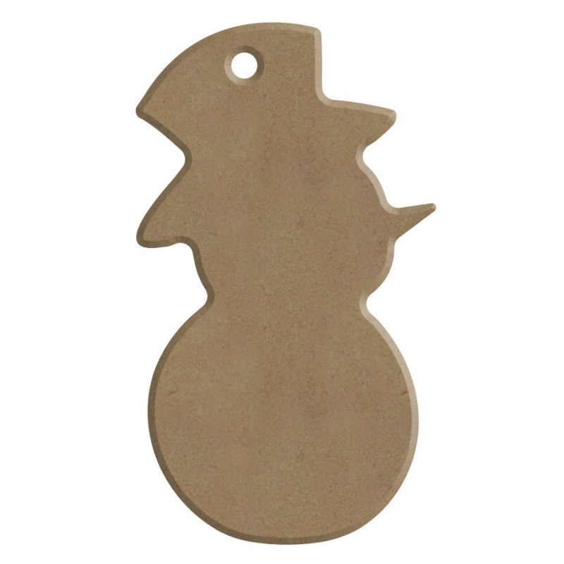 Bonhomme de neige en médium 6mm 5x8 cm