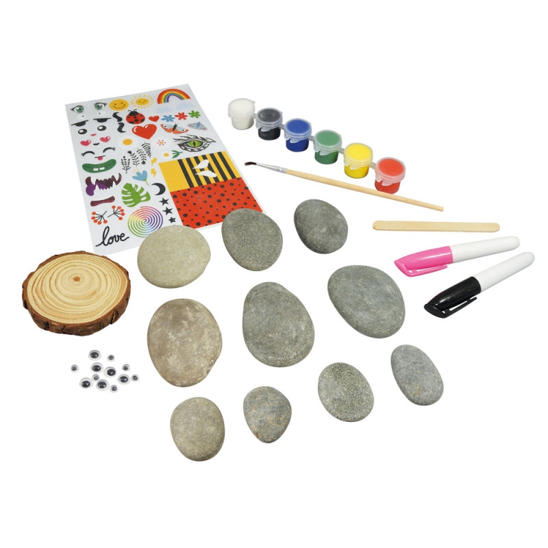 Coffret de 10 galets à peindre