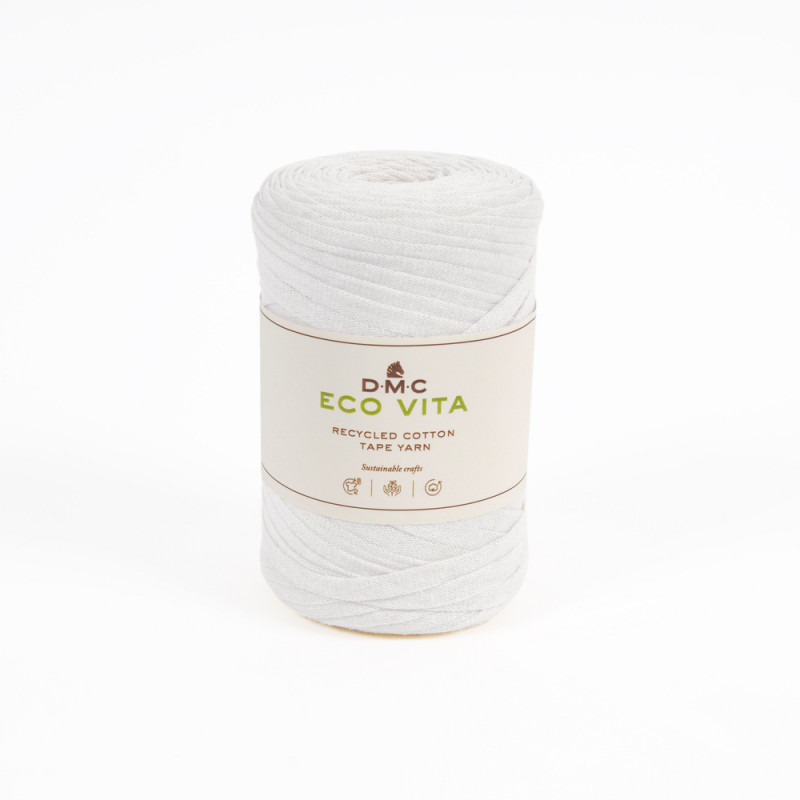 Fil Eco Vita Tape 250gr pour crochet et tricot, co