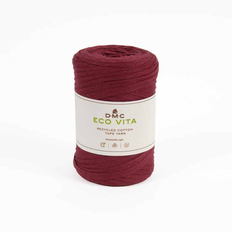 Fil Eco Vita Tape 250gr pour crochet et tricot, co