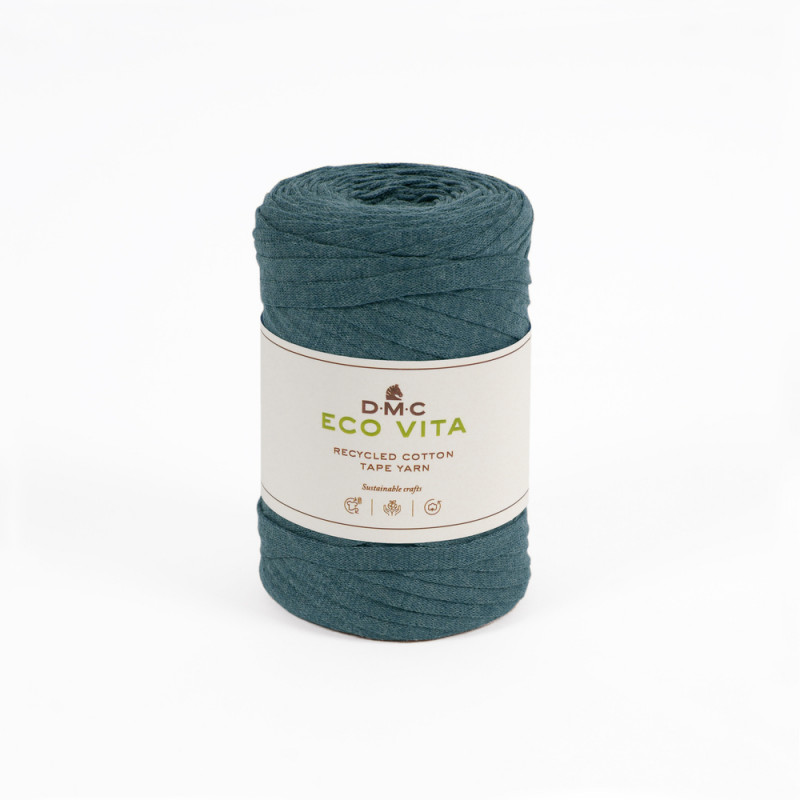 Fil Eco Vita Tape 250gr pour crochet et tricot, co