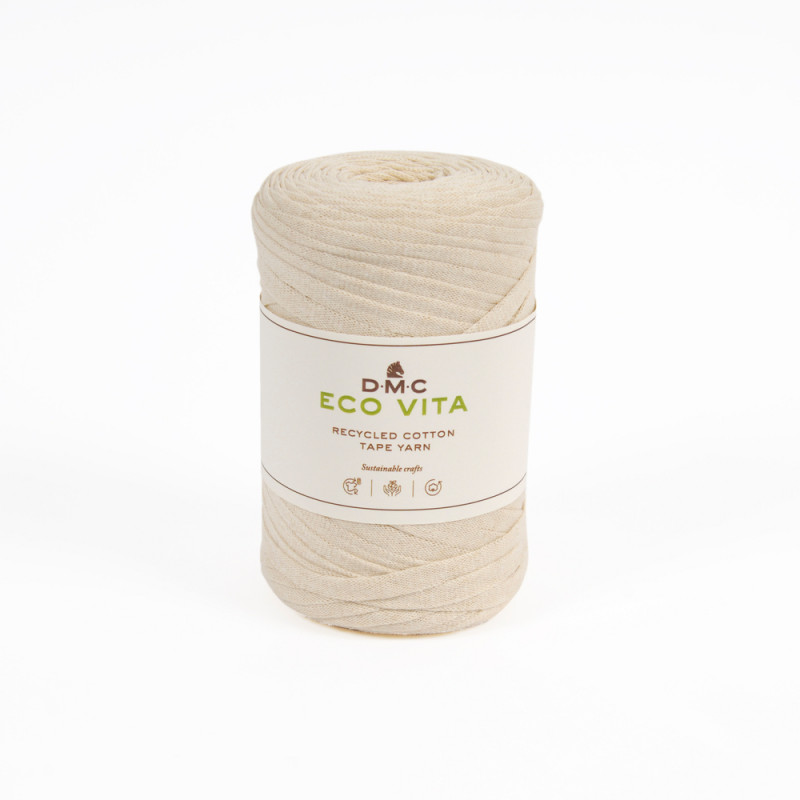 Fil Eco Vita Tape 250gr pour crochet et tricot, co