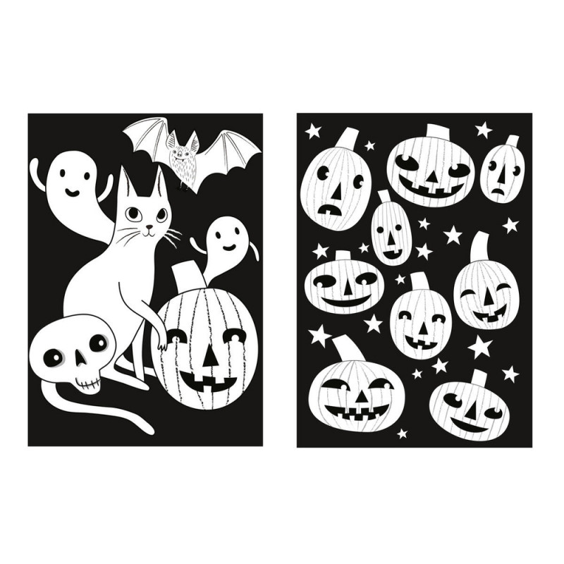 Coloriages d'Halloween tactiles, Citrouilles velou