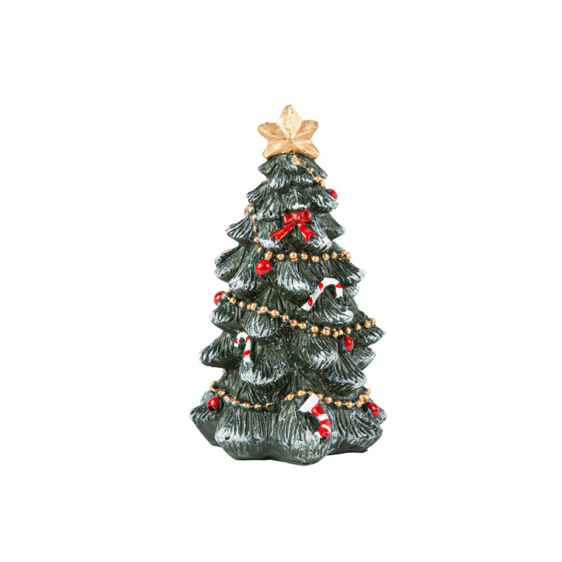 Sapin traditionnel noël résine vert rouge