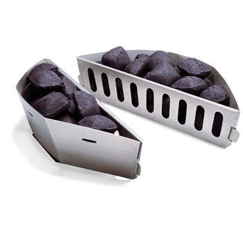 Panier à charbon pour barbecue couleur aluminium 3