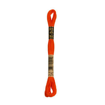 Echevette de coton mouliné spécial, 8m - Orange -